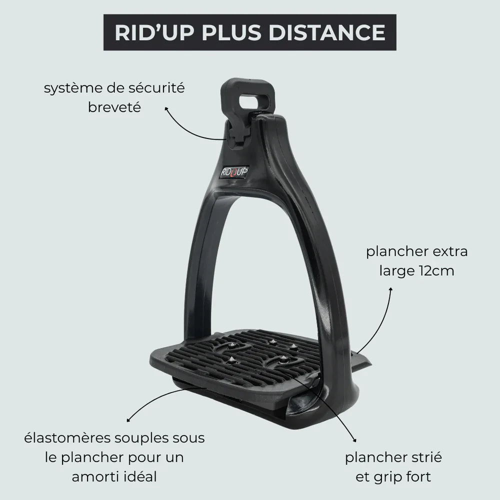 Rid'Up - Étriers de sécurité Plus Distance noir