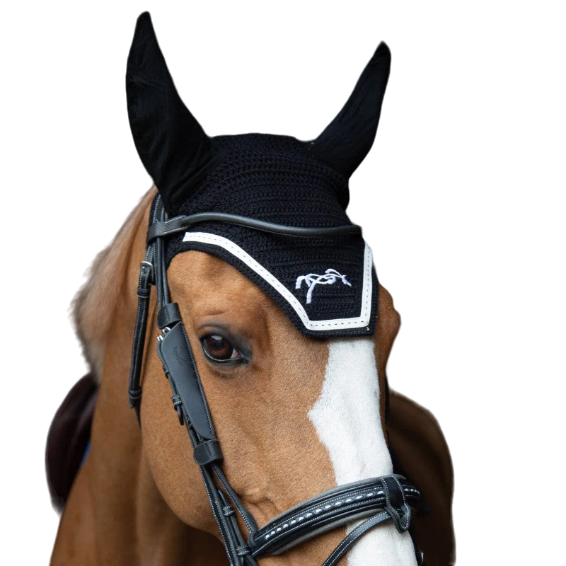 Pénélope - Bonnet point sellier fly coton noir