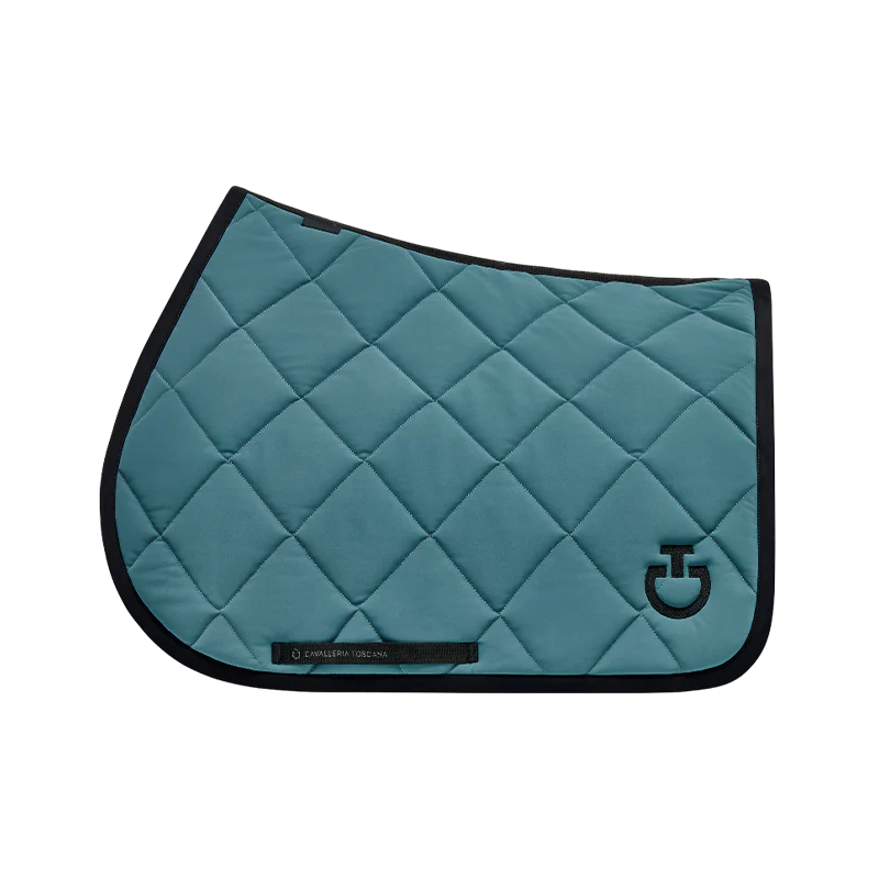 Cavalleria Toscana - Tapis de selle Diamond Quilted Jersey peacook green