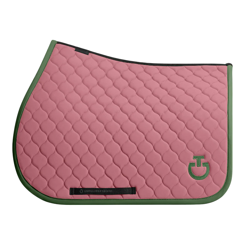 Cavalleria Toscana - Tapis de selle Circular Quilted candy pink/ forest green