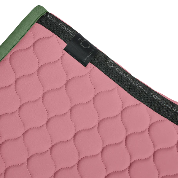 Cavalleria Toscana - Tapis de selle Circular Quilted candy pink/ forest green