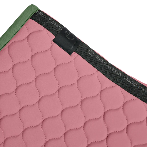 Cavalleria Toscana - Tapis de selle Circular Quilted candy pink/ forest green