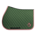 Cavalleria Toscana - Tapis de selle Circular Quilted forest green/ candy pink