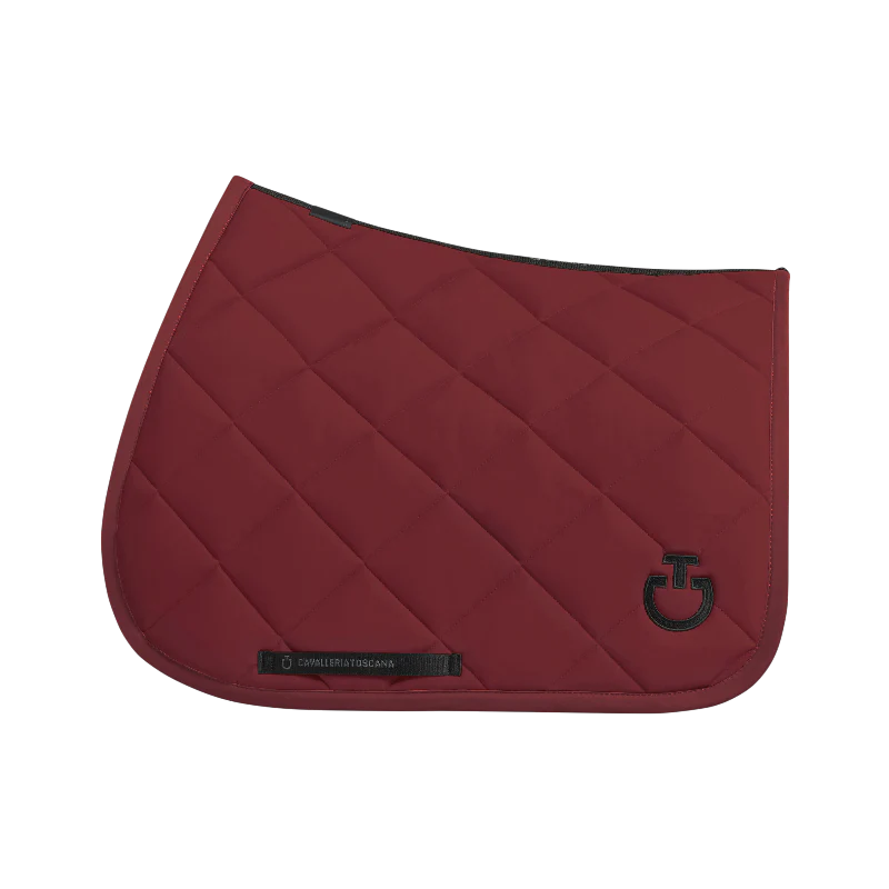 Cavalleria Toscana - Tapis de selle Diamond Quilted Jersey bordeaux