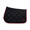 Cavalleria Toscana - Tapis de selle Diamond Quilted Jersey noir/ bordeaux