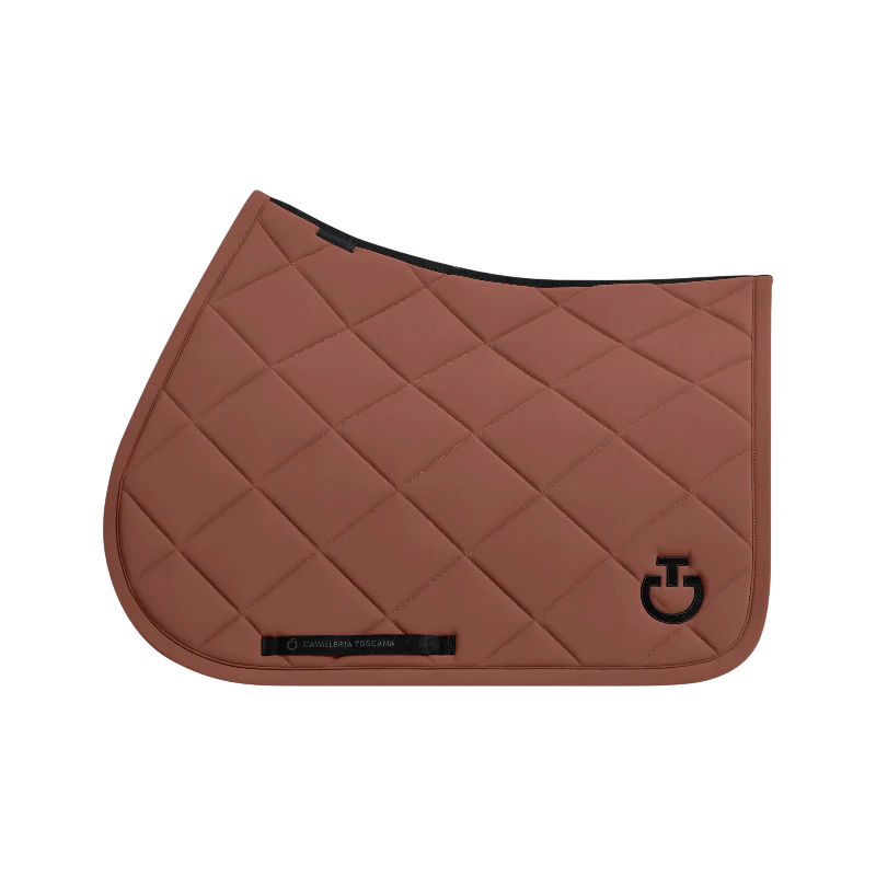 Cavalleria Toscana - Tapis de selle Diamond Quilted Jersey terre de sienne