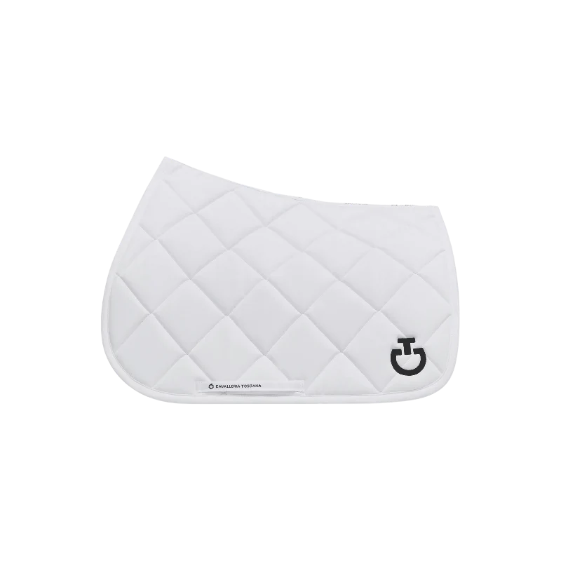 Cavalleria Toscana - Tapis de selle Diamond Quilted Jersey blanc