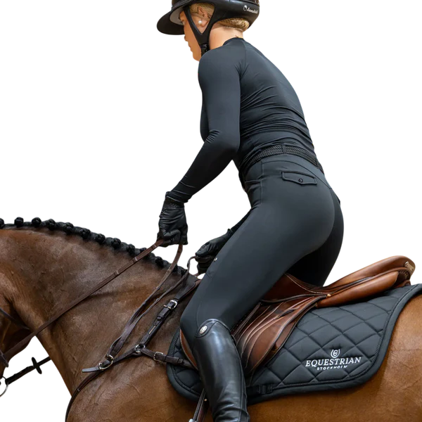 Equestrian Stockholm - Tapis de selle Line noir