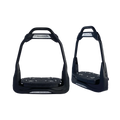 Freejump - Étriers Air's Full Black/ Plancher plat/ Oeil droit/ Noir/ Argent