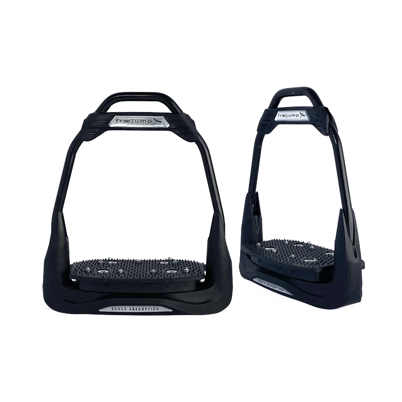 Freejump - Étriers Air's Full Black/ Plancher plat/ Oeil droit/ Noir/ Argent