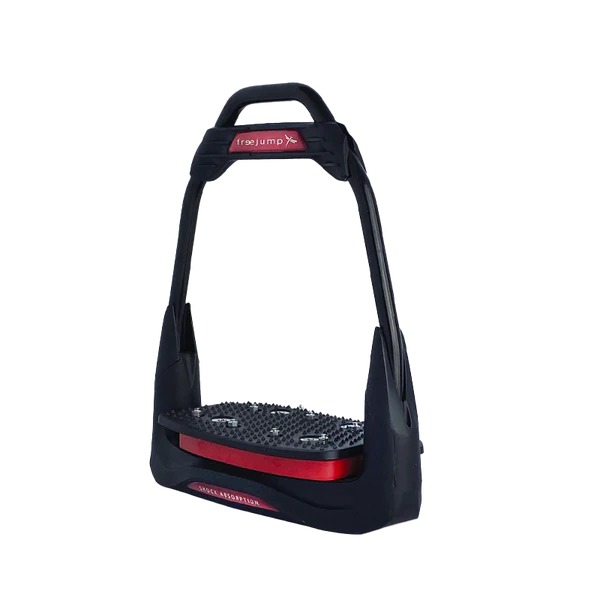 Freejump - Étriers Air's Full black plancher plat / oeil droit / rouge