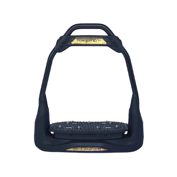 Freejump - Étriers Air's Full black plancher plat / oeil droit / gold Glitter édition