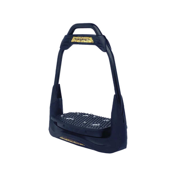 Freejump - Étriers Air's Full black plancher plat / oeil droit / gold Glitter édition