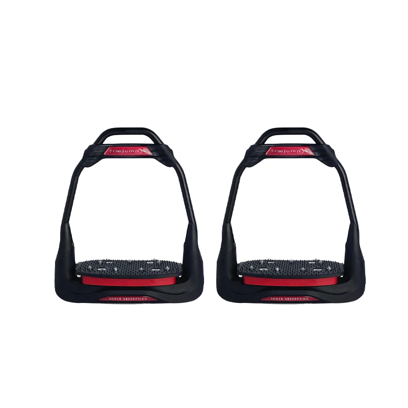 Freejump - Étriers Air's Full black plancher plat / oeil droit / rouge