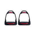 Freejump - Étriers Air's Full black plancher plat / oeil droit / rouge