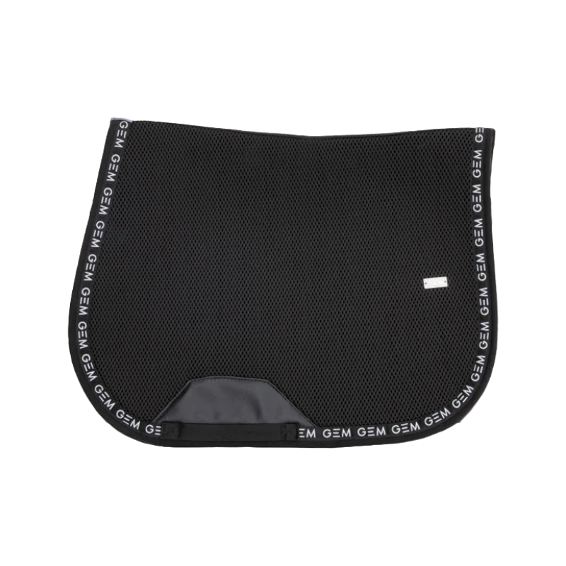 GEM - Tapis de selle Mesh grip noir/ siver