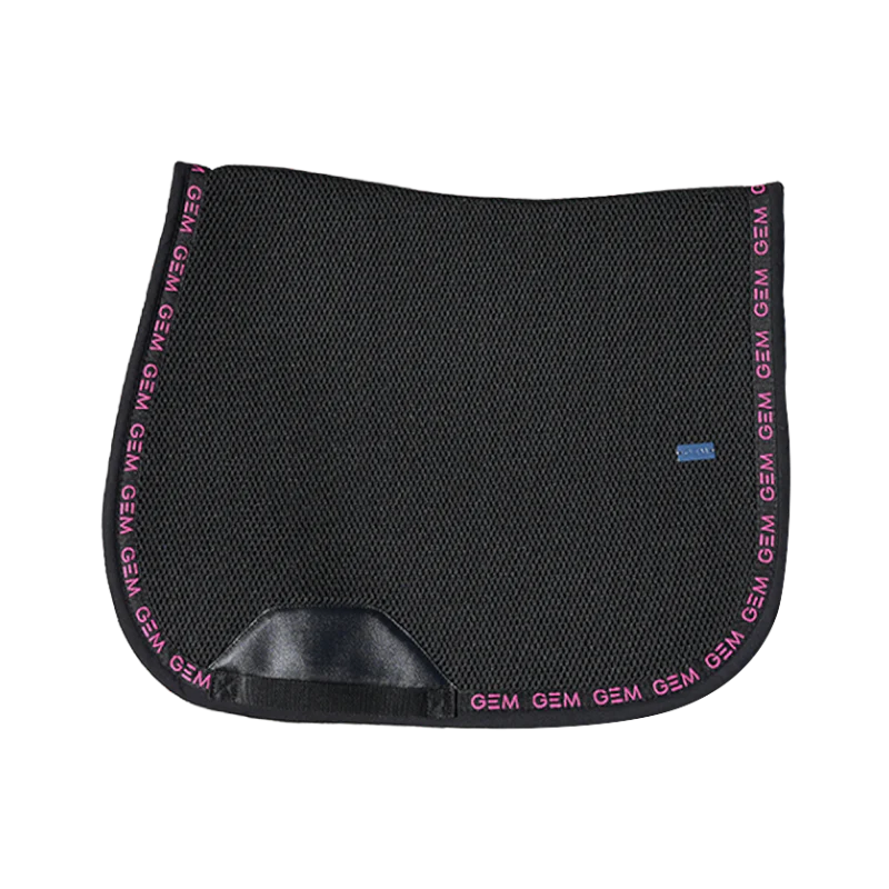 GEM - Tapis de selle mesh noir/ rose