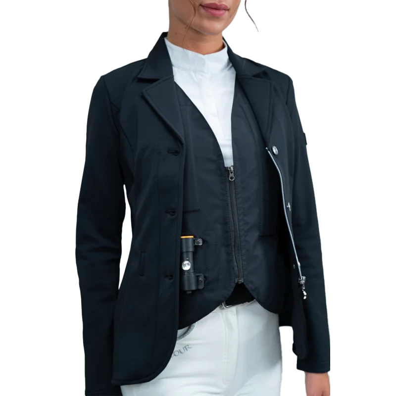 Harcour - Pack veste de concours femme Kanji noir + Airbag
