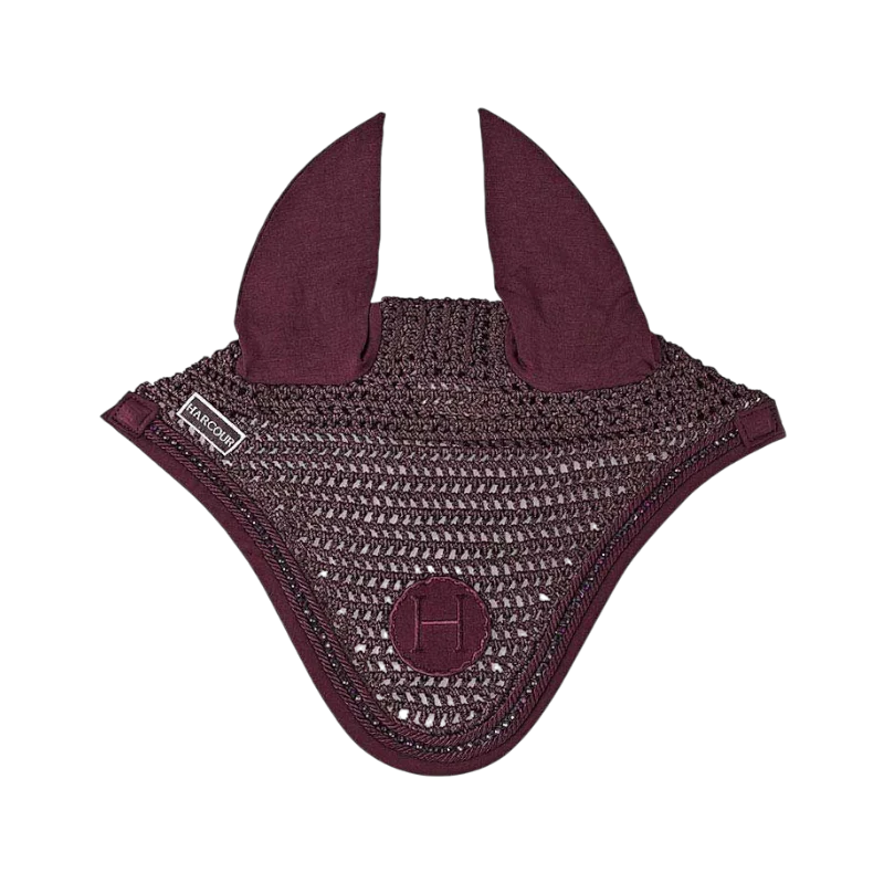 Harcour - Bonnet pour chevaux Fablir aubergine