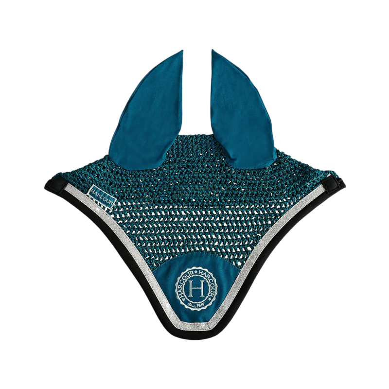Harcour - Bonnet pour chevaux Fredy bleu pétrole