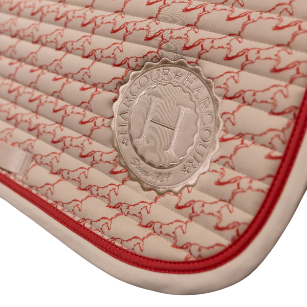 Harcour - Tapis de selle Karembar jump coquillage pamplemousse