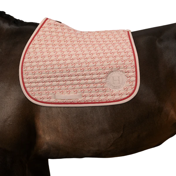 Harcour - Tapis de selle Karembar jump coquillage pamplemousse