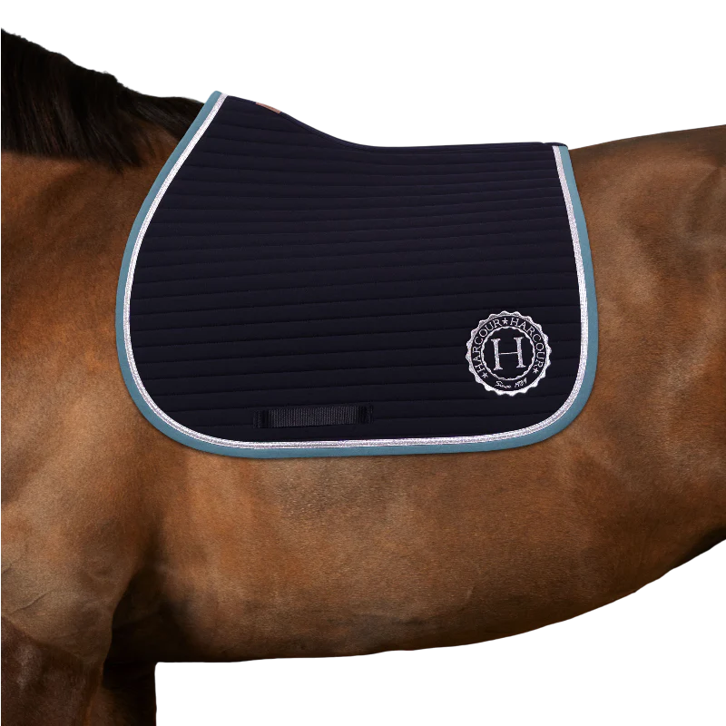 Harcour - Tapis de selle Karembar marine/ paon
