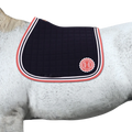 Harcour - Tapis de selle Soft marine/ pamplemousse