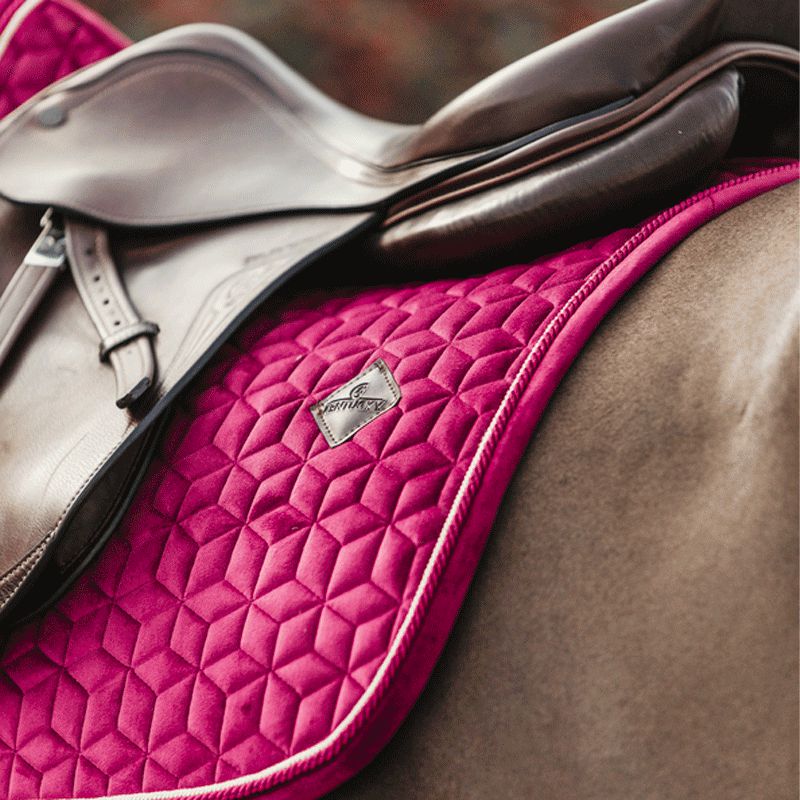 Kentucky Horsewear - Tapis de selle Velvet jumping Fuchsia