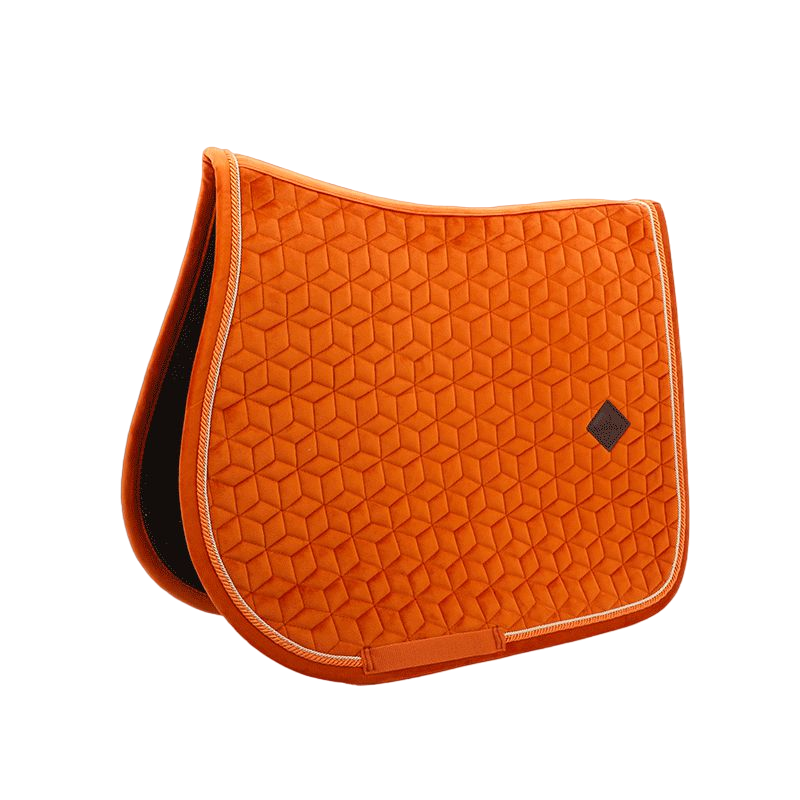 Kentucky Horsewear - Tapis de selle Velvet Jumping Orange