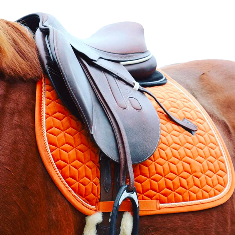 Kentucky Horsewear - Tapis de selle Velvet Jumping Orange