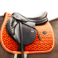 Kentucky Horsewear - Tapis de selle Velvet Jumping Orange