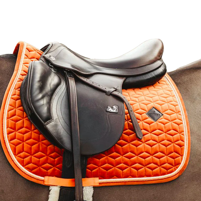 Kentucky Horsewear - Tapis de selle Velvet Jumping Orange