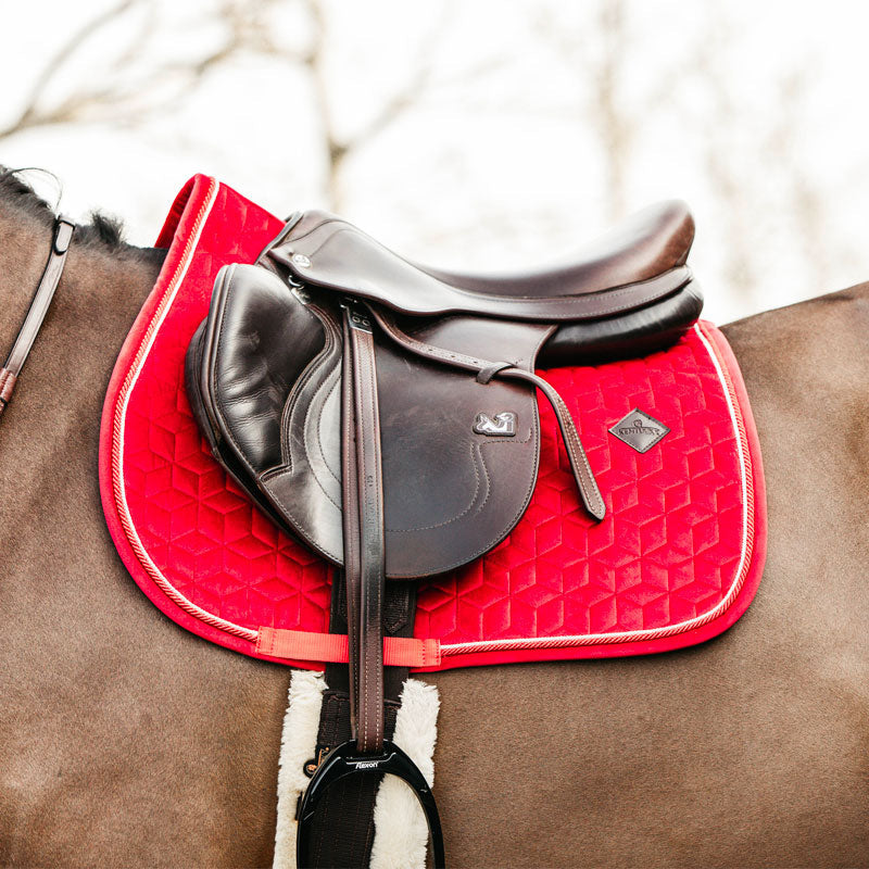 Kentucky Horsewear - Tapis de selle Velvet jumping Rouge