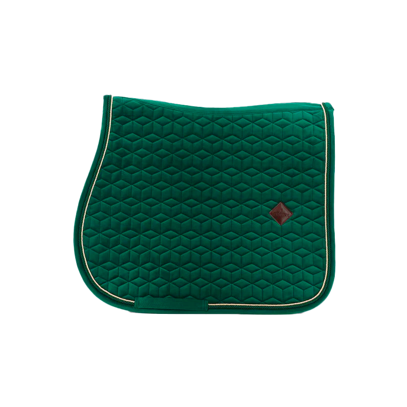 Kentucky Horsewear - Tapis de selle Velvet Jumping Vert Foncé