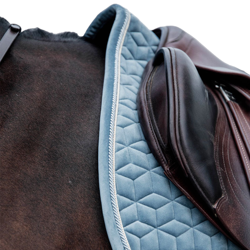 Kentucky Horsewear - Tapis de selle Velvet Jumping Bleu Ciel