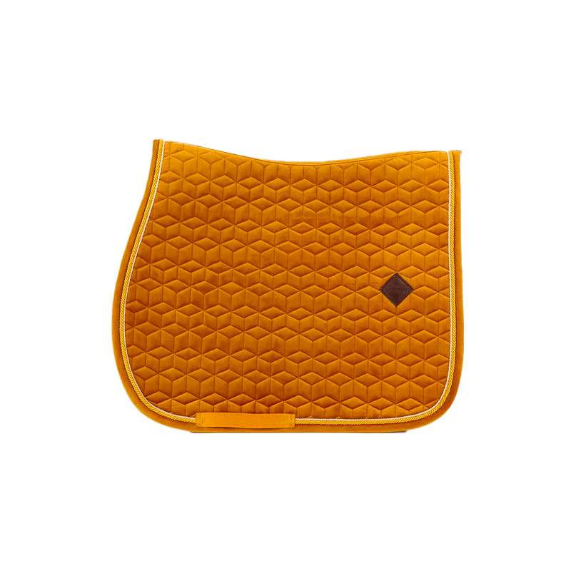 Kentucky Horsewear - Tapis de selle Velvet Jumping Moutarde