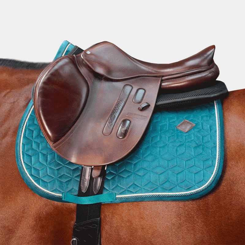 Kentucky Horsewear - Tapis de selle Velvet Jumping Emeraude