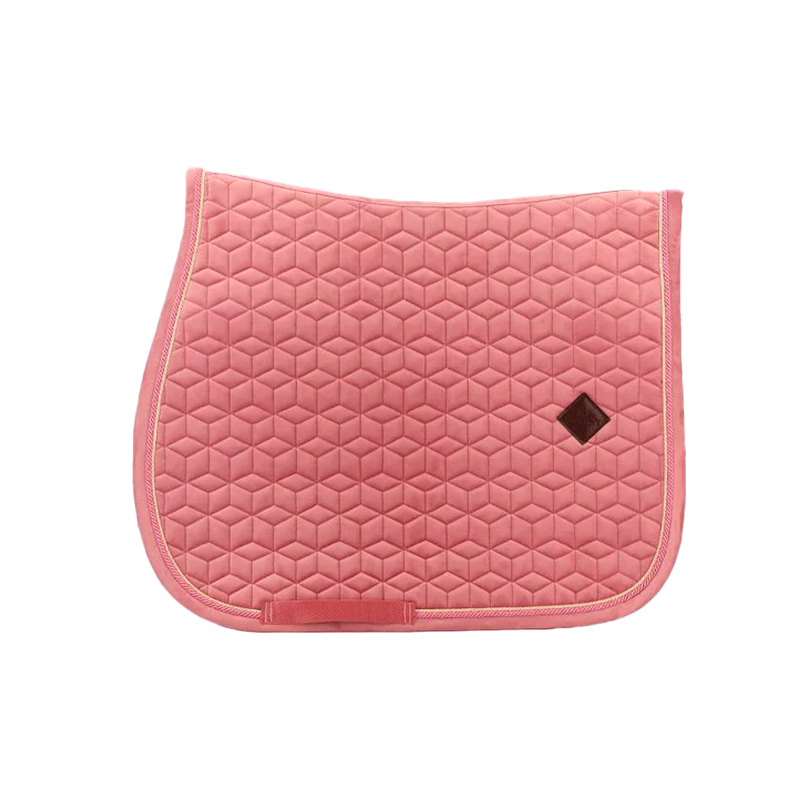 Kentucky Horsewear - Tapis de selle Velvet Jumping Vieux rose