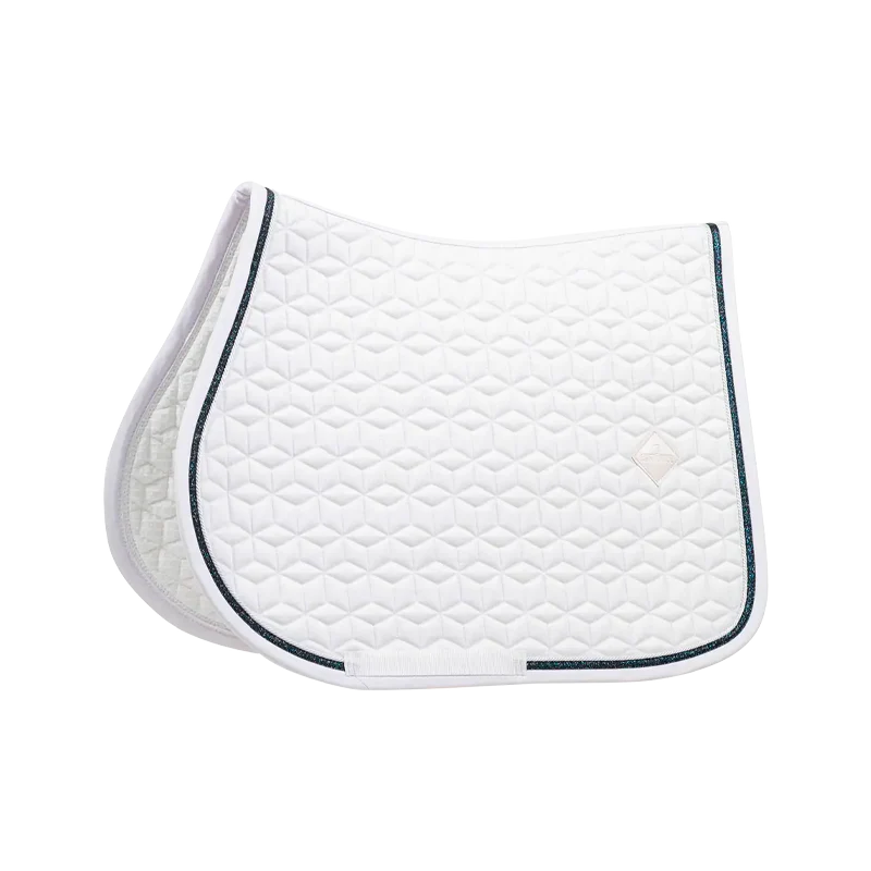 Kentucky Horsewear - Tapis de selle Glitter Rope blanc et noir