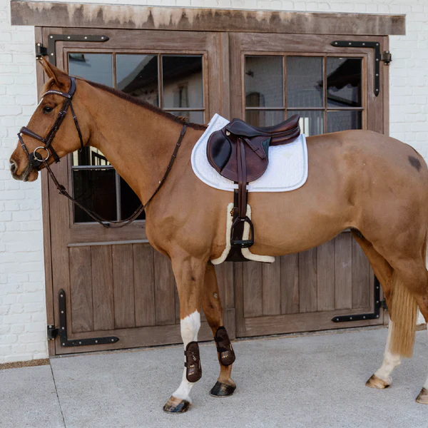 Kentucky Horsewear - Tapis de selle Glitter Rope blanc