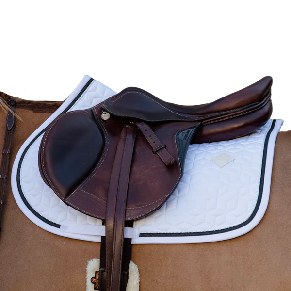 Kentucky Horsewear - Tapis de selle Glitter Rope blanc et noir