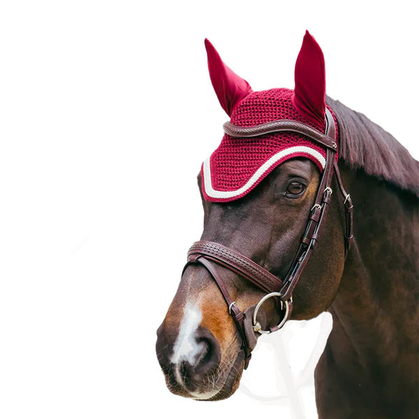 Kentucky Horsewear - Bonnet pour chevaux Wellington Plaited Cord bordeaux