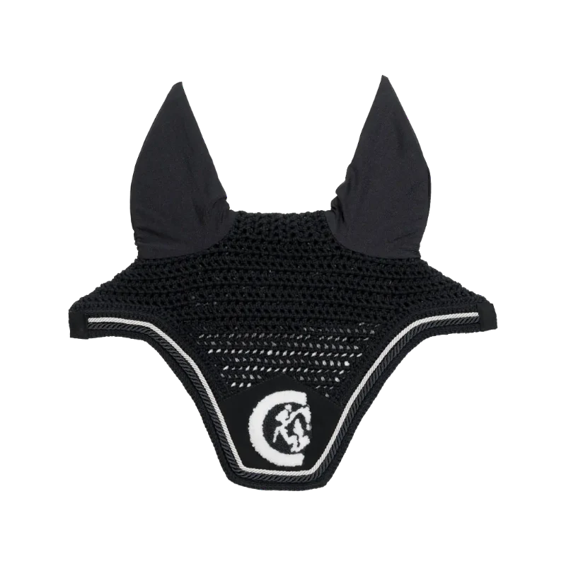 Kentucky Horsewear - Bonnet anti-mouches Wellington 3D Logo corde noir