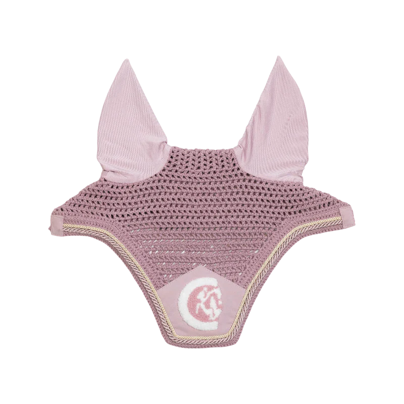 Kentucky Horsewear - Bonnet anti-mouches Wellington 3D Logo corde rose pâle