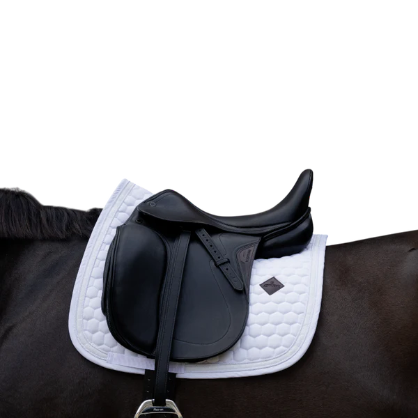 Kentucky Horsewear - Tapis de dressage Glitter Band blanc/ blanc