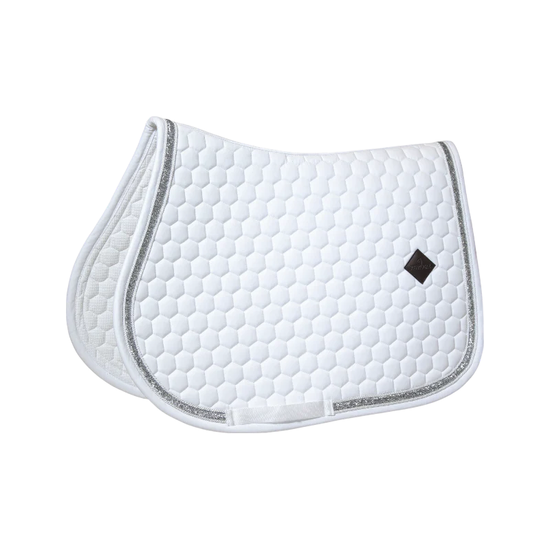 Kentucky Horsewear - Tapis de selle Glitter Band blanc/ argent