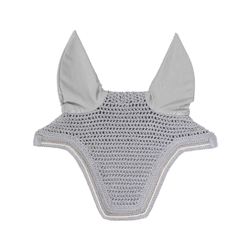 Kentucky Horsewear - Bonnet anti-bruit pour chevaux Wellington Diamond Rope gris
