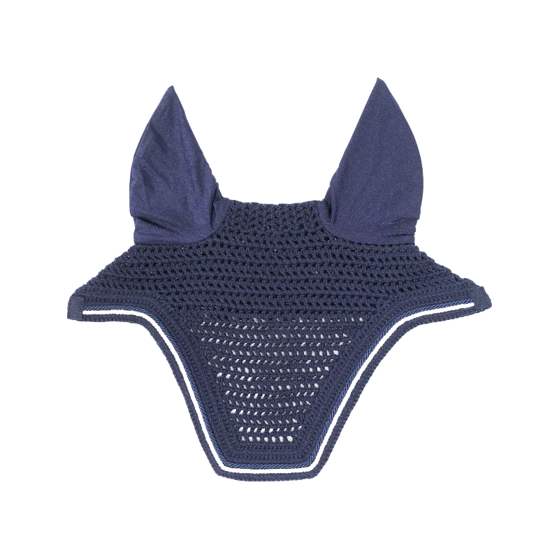 Kentucky Horsewear - Bonnet anti-bruit pour chevaux Wellington Diamond Rope marine