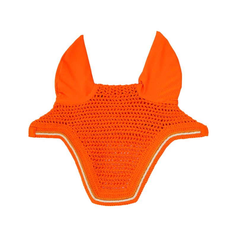 Kentucky Horsewear - Bonnet anti-bruit pour chevaux Wellington Diamond Rope orange